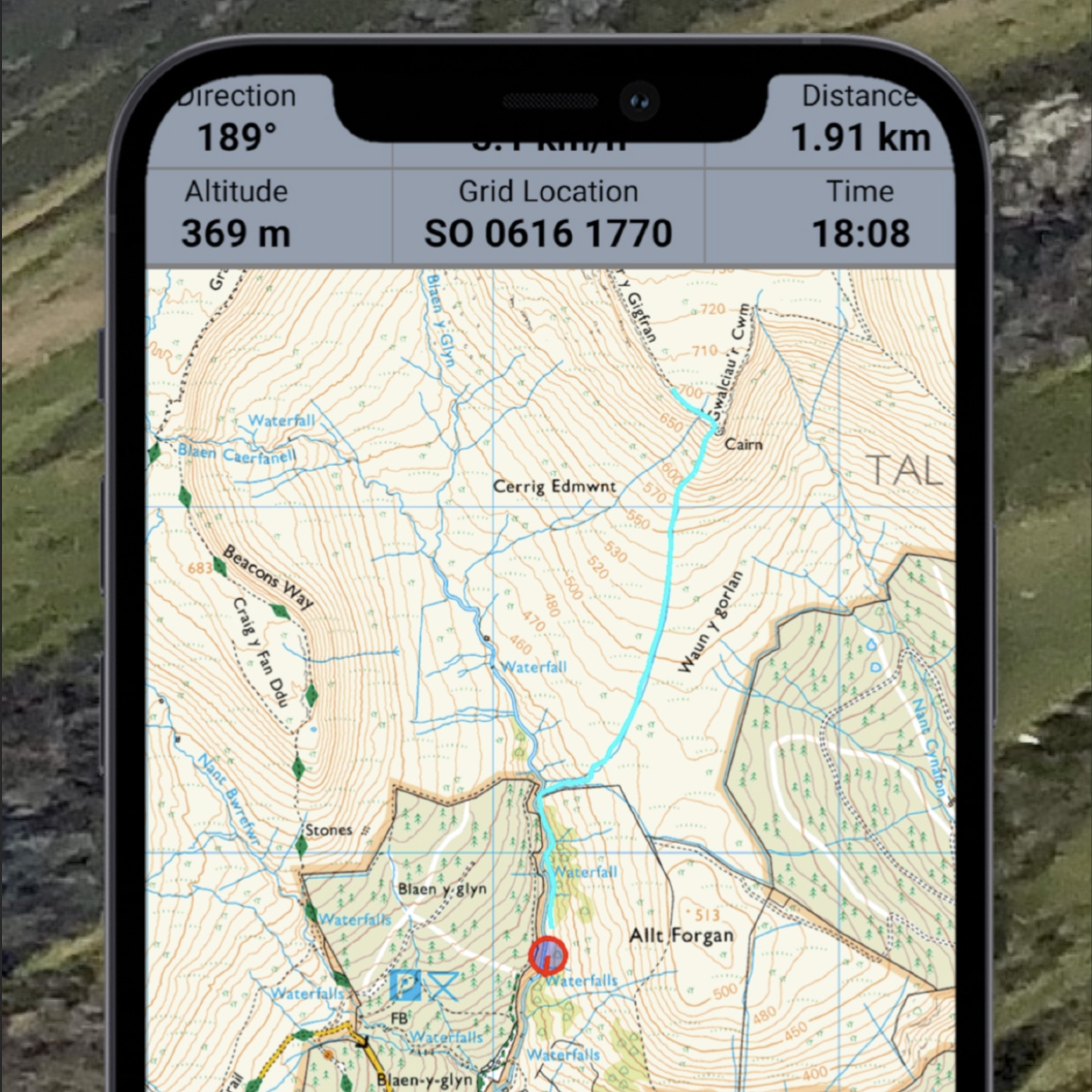 Temporary review visual showing legacy mobile app artwork for field use